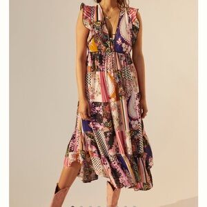 Anthropologie patchwork dress